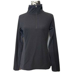 columbia womens small quilted thin 1/4 zip jacket sweater.
